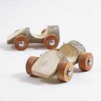 Image of Natural Edge Bark Cars - Set of 4